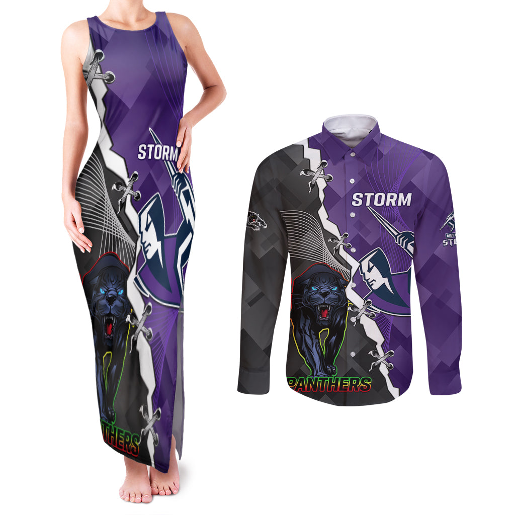 personalised-storm-and-panthers-rugby-couples-matching-tank-maxi-dress-and-long-sleeve-button-shirts-2023-sporty-style