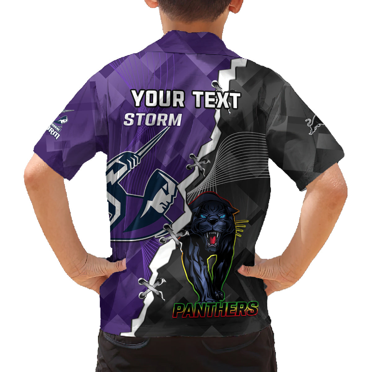 personalised-storm-and-panthers-rugby-family-matching-long-sleeve-bodycon-dress-and-hawaiian-shirt-2023-sporty-style