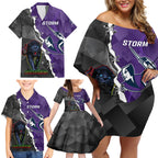 personalised-storm-and-panthers-rugby-family-matching-off-shoulder-short-dress-and-hawaiian-shirt-2023-sporty-style