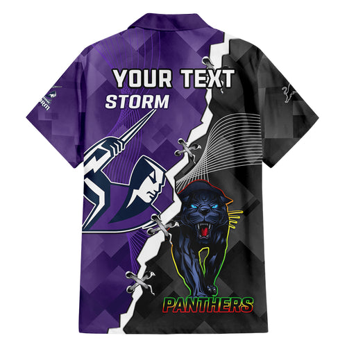 personalised-storm-and-panthers-rugby-family-matching-off-shoulder-short-dress-and-hawaiian-shirt-2023-sporty-style