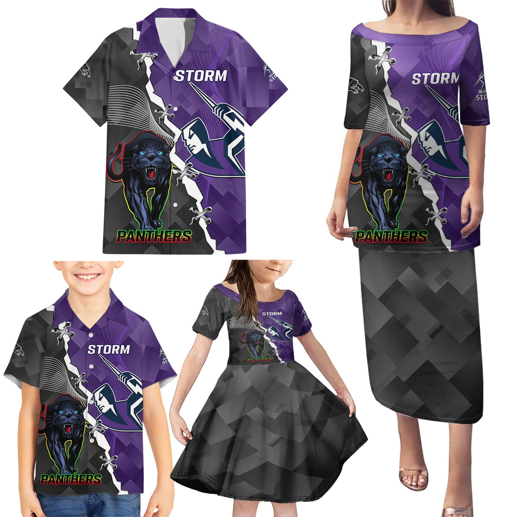 personalised-storm-and-panthers-rugby-family-matching-puletasi-dress-and-hawaiian-shirt-2023-sporty-style