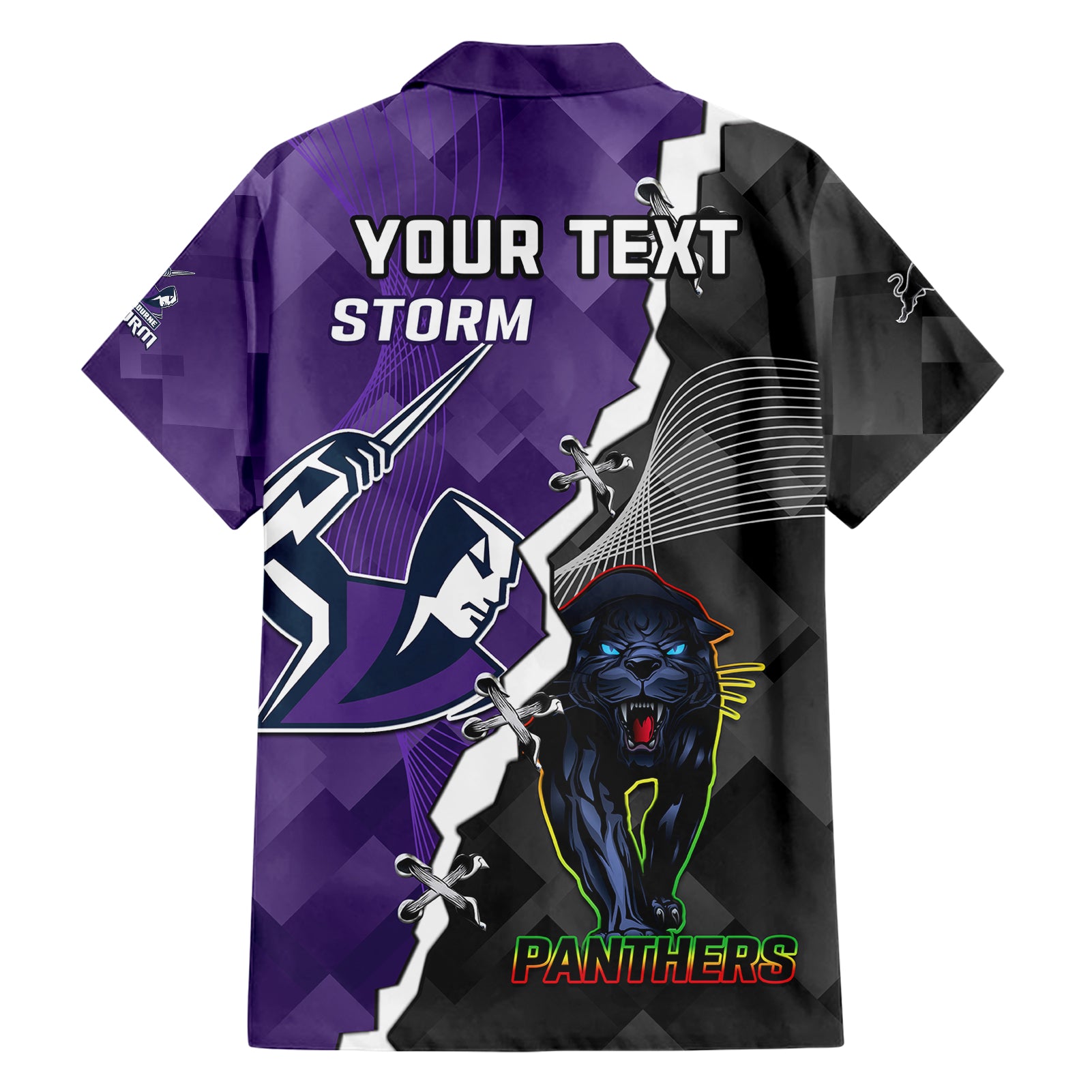 personalised-storm-and-panthers-rugby-family-matching-short-sleeve-bodycon-dress-and-hawaiian-shirt-2023-sporty-style