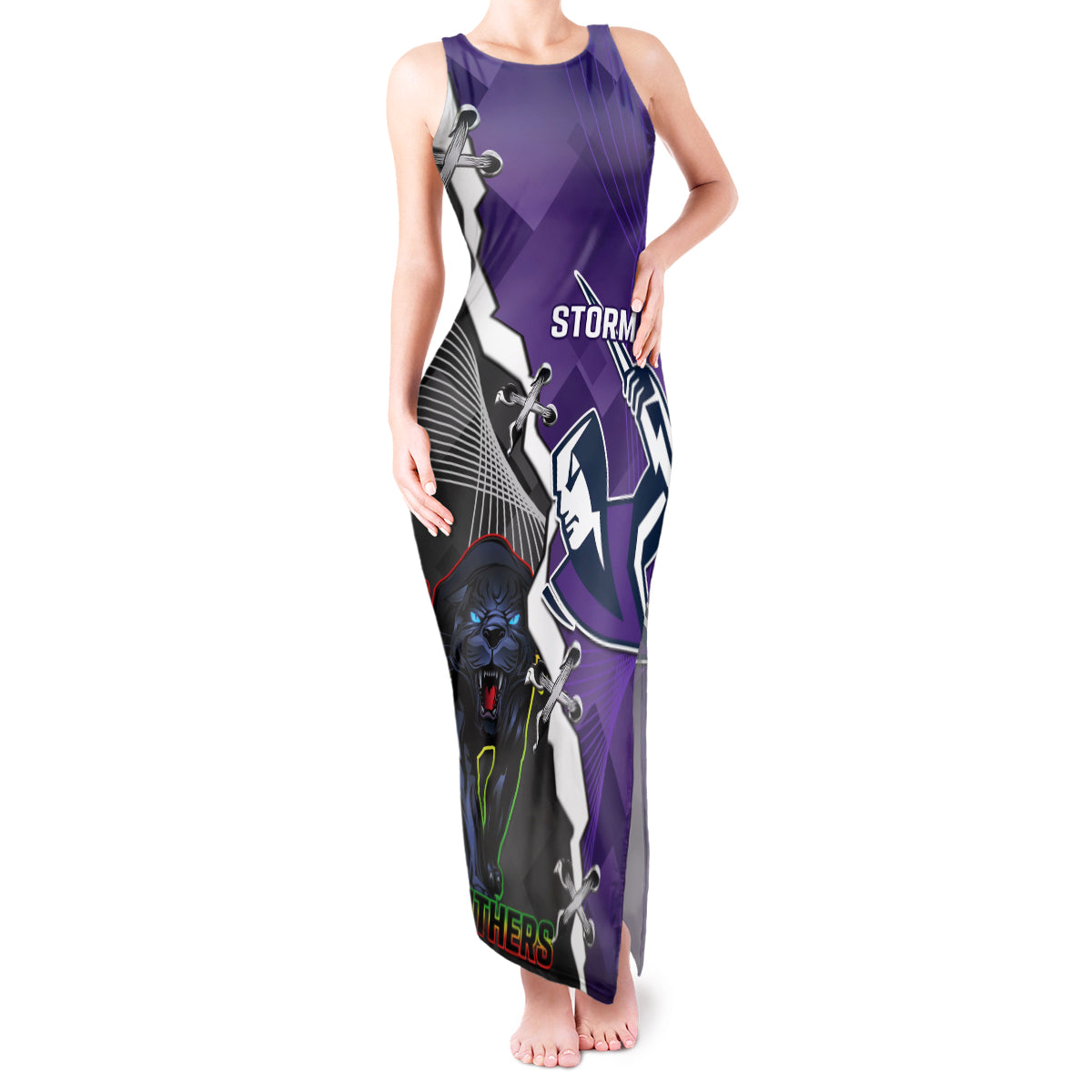 personalised-storm-and-panthers-rugby-tank-maxi-dress-2023-sporty-style