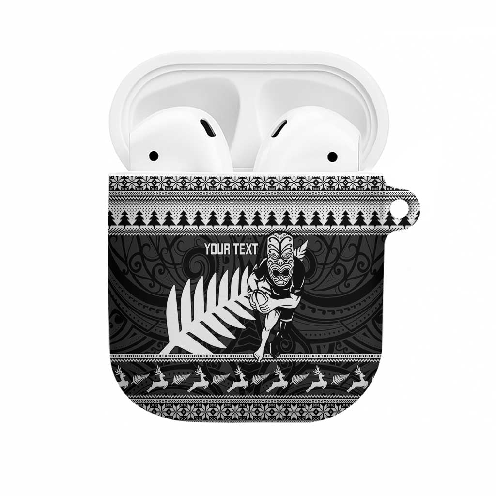 New Zealand Christmas Rugby Personalised AirPods Case Meri Kirihimete All Black Maori - Aussie Hoodie