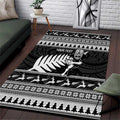 New Zealand Christmas Rugby Personalised Area Rug Meri Kirihimete All Black Maori - Aussie Hoodie