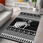 New Zealand Christmas Rugby Personalised Area Rug Meri Kirihimete All Black Maori - Aussie Hoodie