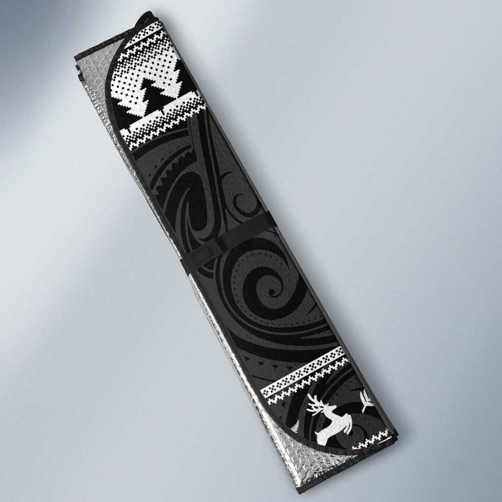 New Zealand Christmas Rugby Personalised Auto Sun Shade Meri Kirihimete All Black Maori - Aussie Hoodie