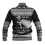 New Zealand Christmas Rugby Personalised Baseball Jacket Meri Kirihimete All Black Maori - Aussie Hoodie