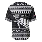 New Zealand Christmas Rugby Personalised Baseball Jersey Meri Kirihimete All Black Maori - Aussie Hoodie