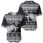 New Zealand Christmas Rugby Personalised Baseball Jersey Meri Kirihimete All Black Maori - Aussie Hoodie