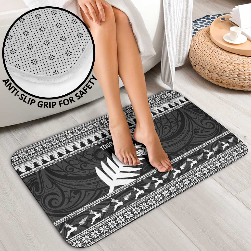 New Zealand Christmas Rugby Personalised Bathroom Set Meri Kirihimete All Black Maori - Aussie Hoodie