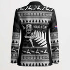 New Zealand Christmas Rugby Personalised Blazer Meri Kirihimete All Black Maori - Aussie Hoodie