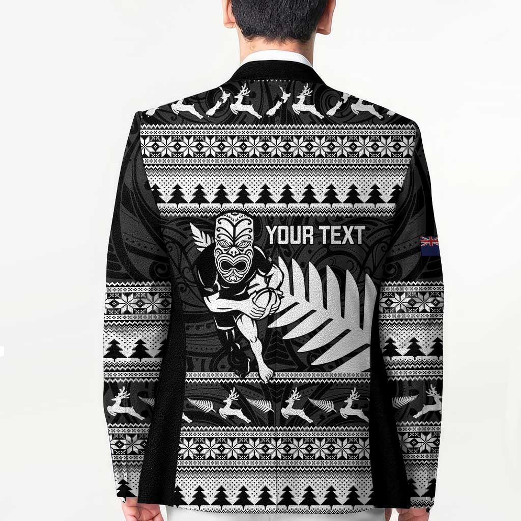 New Zealand Christmas Rugby Personalised Blazer Meri Kirihimete All Black Maori - Aussie Hoodie