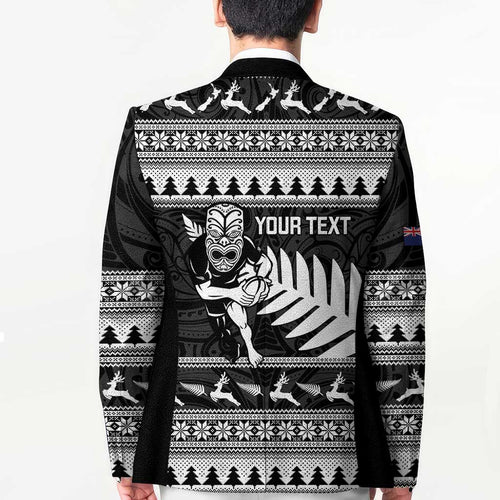 New Zealand Christmas Rugby Personalised Blazer Meri Kirihimete All Black Maori - Aussie Hoodie