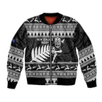 New Zealand Christmas Rugby Personalised Bomber Jacket Meri Kirihimete All Black Maori - Aussie Hoodie