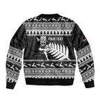New Zealand Christmas Rugby Personalised Bomber Jacket Meri Kirihimete All Black Maori - Aussie Hoodie