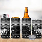 New Zealand Christmas Rugby Personalised 4 in 1 Can Cooler Tumbler Meri Kirihimete All Black Maori - Aussie Hoodie
