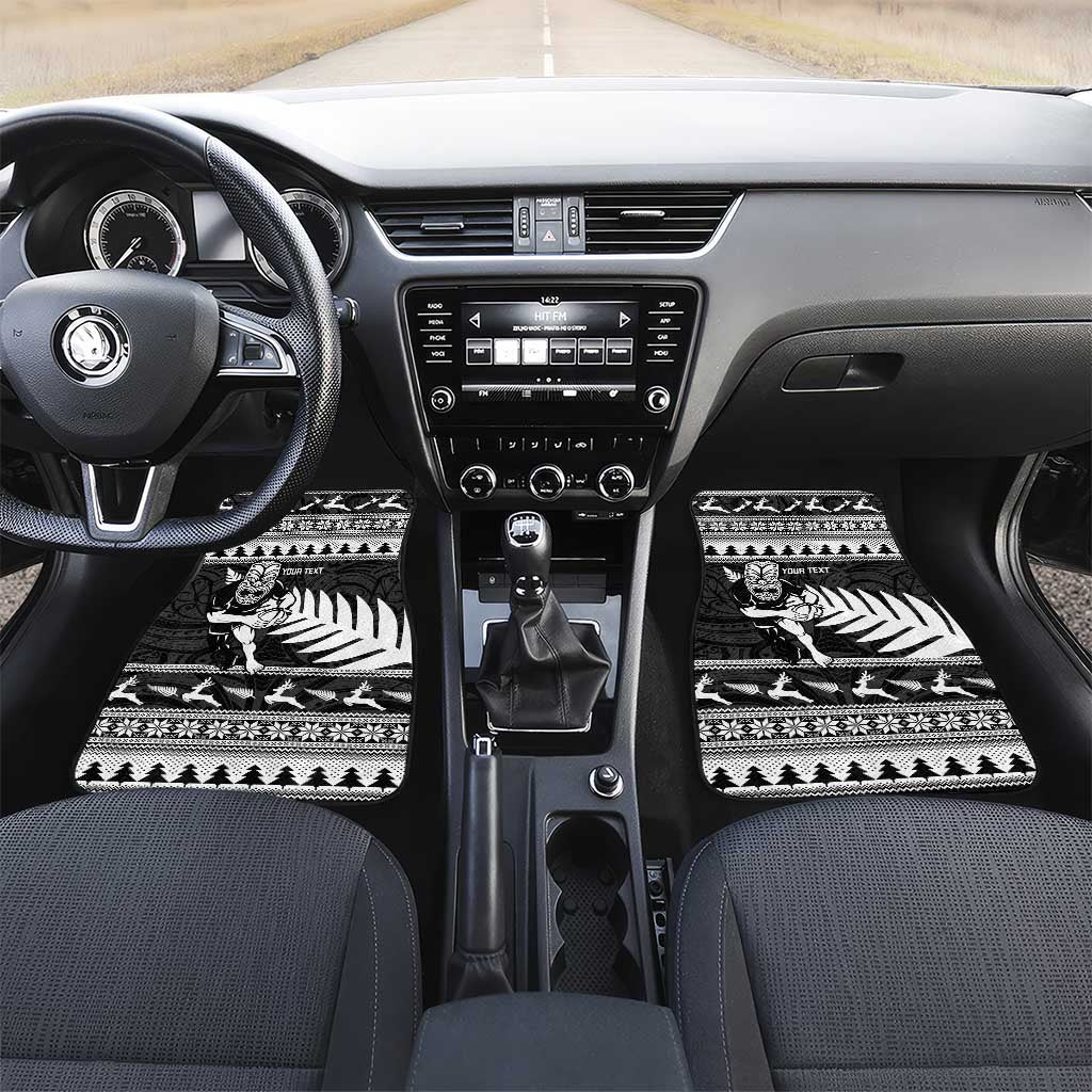 New Zealand Christmas Rugby Personalised Car Mats Meri Kirihimete All Black Maori - Aussie Hoodie