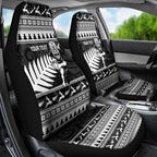 New Zealand Christmas Rugby Personalised Car Seat Cover Meri Kirihimete All Black Maori - Aussie Hoodie