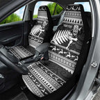 New Zealand Christmas Rugby Personalised Car Seat Cover Meri Kirihimete All Black Maori - Aussie Hoodie