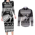 New Zealand Christmas Rugby Personalised Couples Matching Long Sleeve Bodycon Dress and Long Sleeve Button Shirt Meri Kirihimete All Black Maori - Aussie Hoodie