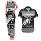 New Zealand Christmas Rugby Personalised Couples Matching Tank Maxi Dress and Hawaiian Shirt Meri Kirihimete All Black Maori - Aussie Hoodie