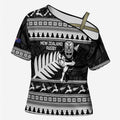 New Zealand Christmas Rugby Personalised Cross Shoulder Shirt Meri Kirihimete All Black Maori - Aussie Hoodie