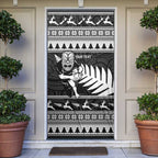 New Zealand Christmas Rugby Personalised Door Cover Meri Kirihimete All Black Maori - Aussie Hoodie