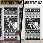 New Zealand Christmas Rugby Personalised Door Cover Meri Kirihimete All Black Maori - Aussie Hoodie