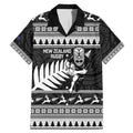 New Zealand Christmas Rugby Personalised Family Matching Mermaid Dress and Hawaiian Shirt Meri Kirihimete All Black Maori - Aussie Hoodie