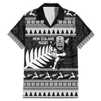 New Zealand Christmas Rugby Personalised Family Matching Mermaid Dress and Hawaiian Shirt Meri Kirihimete All Black Maori - Aussie Hoodie