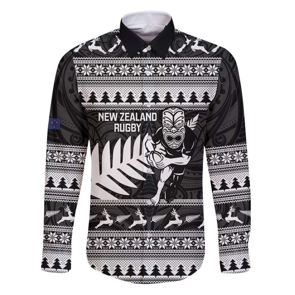 New Zealand Christmas Rugby Personalised Family Matching Puletasi and Hawaiian Shirt Meri Kirihimete All Black Maori - Aussie Hoodie