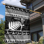 New Zealand Christmas Rugby Personalised Garden Flag Meri Kirihimete All Black Maori - Aussie Hoodie