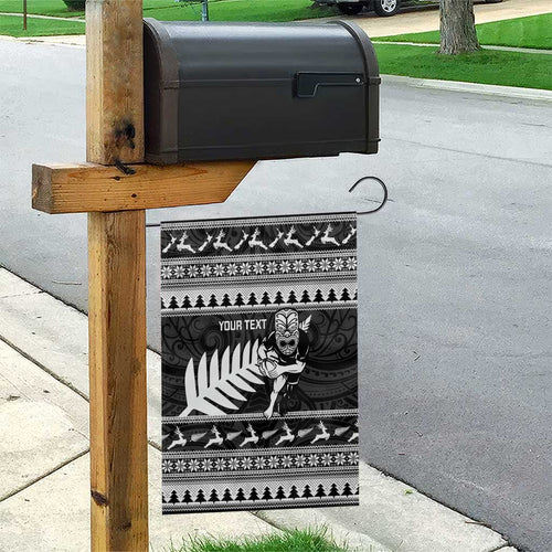 New Zealand Christmas Rugby Personalised Garden Flag Meri Kirihimete All Black Maori - Aussie Hoodie