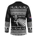New Zealand Christmas Rugby Personalised Hockey Jersey Meri Kirihimete All Black Maori - Aussie Hoodie