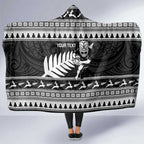 New Zealand Christmas Rugby Personalised Hooded Blanket Meri Kirihimete All Black Maori - Aussie Hoodie