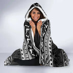 New Zealand Christmas Rugby Personalised Hooded Blanket Meri Kirihimete All Black Maori - Aussie Hoodie