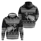 New Zealand Christmas Rugby Personalised Hoodie Meri Kirihimete All Black Maori - Aussie Hoodie