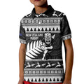 New Zealand Christmas Rugby Personalised Kid Polo Shirt Meri Kirihimete All Black Maori - Aussie Hoodie