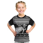 New Zealand Christmas Rugby Personalised Kid T Shirt Meri Kirihimete All Black Maori - Aussie Hoodie
