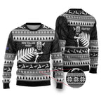 New Zealand Christmas Rugby Personalised Ugly Christmas Sweater Meri Kirihimete All Black Maori - Aussie Hoodie