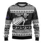 New Zealand Christmas Rugby Personalised Ugly Christmas Sweater Meri Kirihimete All Black Maori - Aussie Hoodie