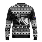 New Zealand Christmas Rugby Personalised Ugly Christmas Sweater Meri Kirihimete All Black Maori - Aussie Hoodie