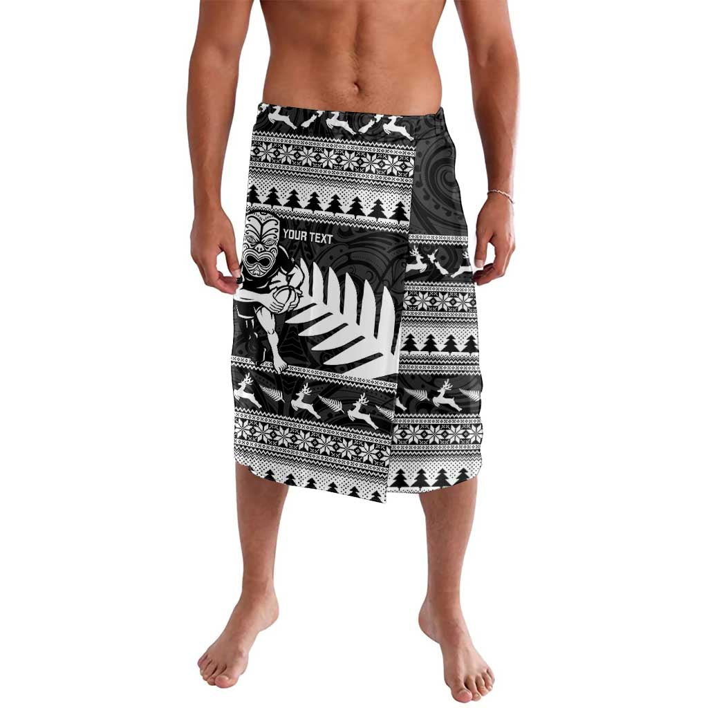 New Zealand Christmas Rugby Personalised Lavalava Meri Kirihimete All Black Maori - Aussie Hoodie