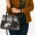 New Zealand Christmas Rugby Personalised Leather Bag Meri Kirihimete All Black Maori - Aussie Hoodie