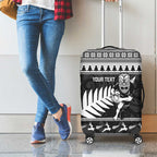 New Zealand Christmas Rugby Personalised Luggage Cover Meri Kirihimete All Black Maori - Aussie Hoodie