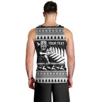 New Zealand Christmas Rugby Personalised Men Tank Top Meri Kirihimete All Black Maori - Aussie Hoodie