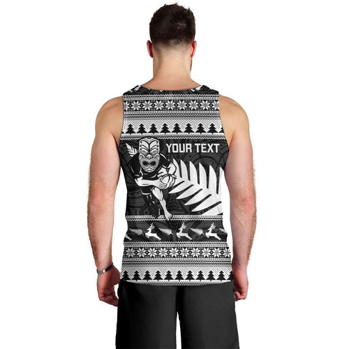 New Zealand Christmas Rugby Personalised Men Tank Top Meri Kirihimete All Black Maori - Aussie Hoodie