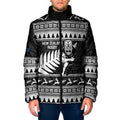New Zealand Christmas Rugby Personalised Padded Jacket Meri Kirihimete All Black Maori - Aussie Hoodie