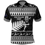 New Zealand Christmas Rugby Personalised Polo Shirt Meri Kirihimete All Black Maori - Aussie Hoodie